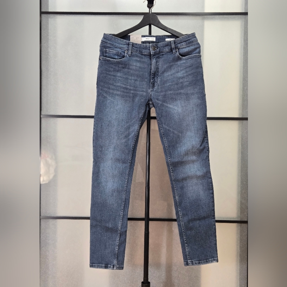 Mango Blue Slim Straight Men Jeans Size US 32
